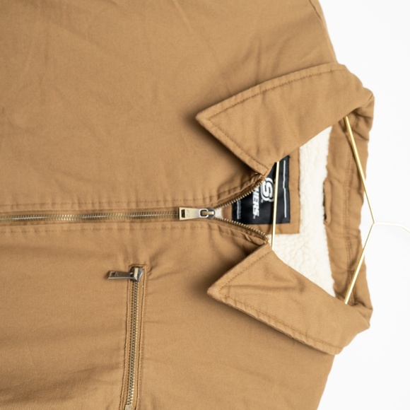 Skechers - Men's Sherpa-Lined Canvas Jacket - Picture 6 of 14